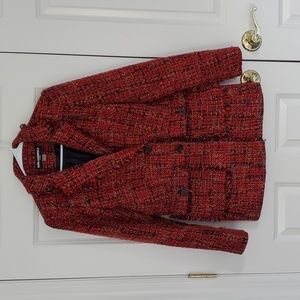 Karl Lagerfeld red blazer coat